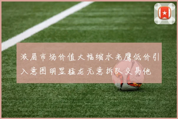 浓眉市场价值大幅缩水老鹰低价引入意图明显猛龙无意拆队交易他